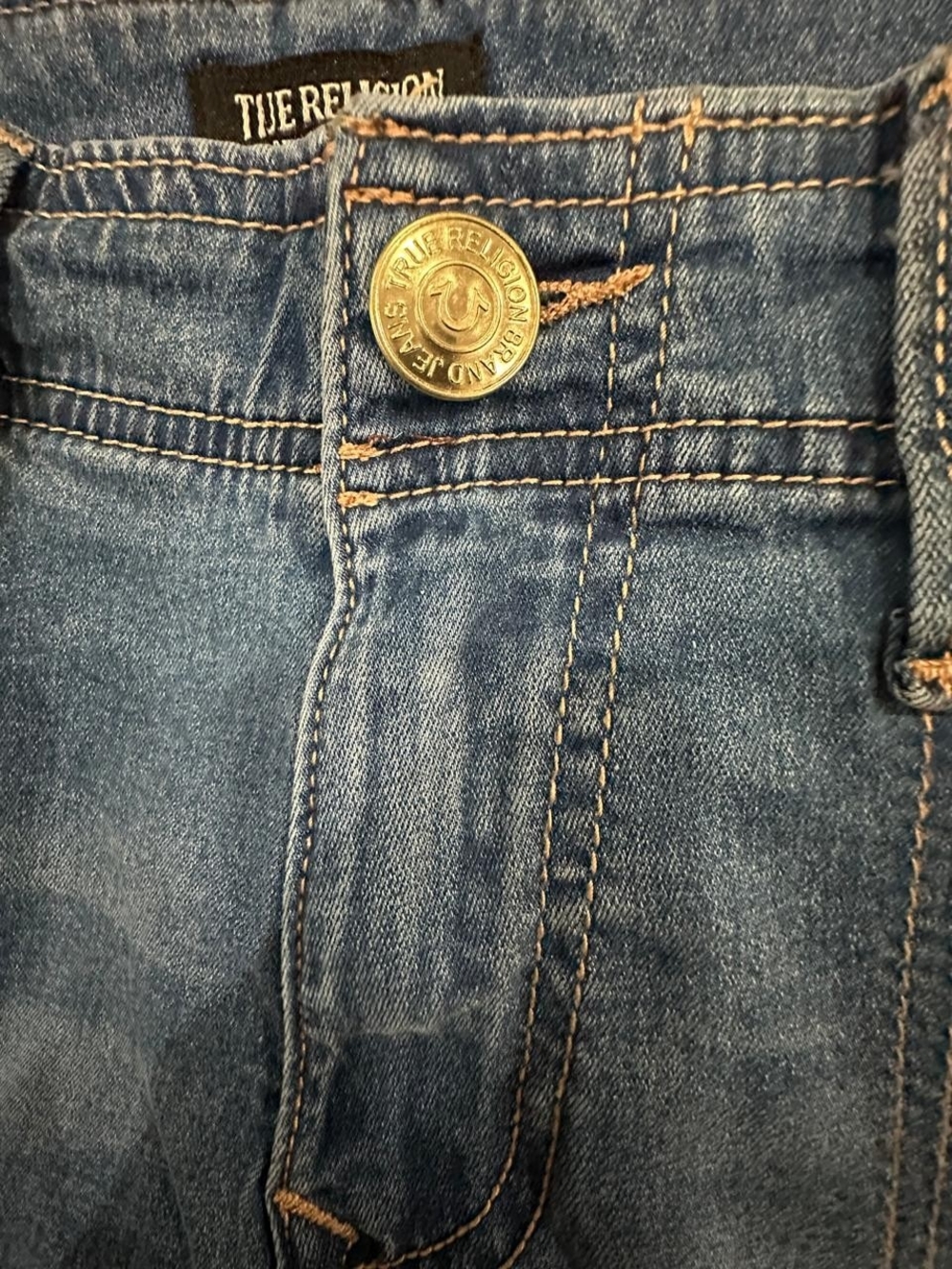 🔥 TRUE RELIGION Cargo Jeans Women’s Size 27 NWT 🔥 Medium Tide Wash | Style 600 - Picture 11 of 16